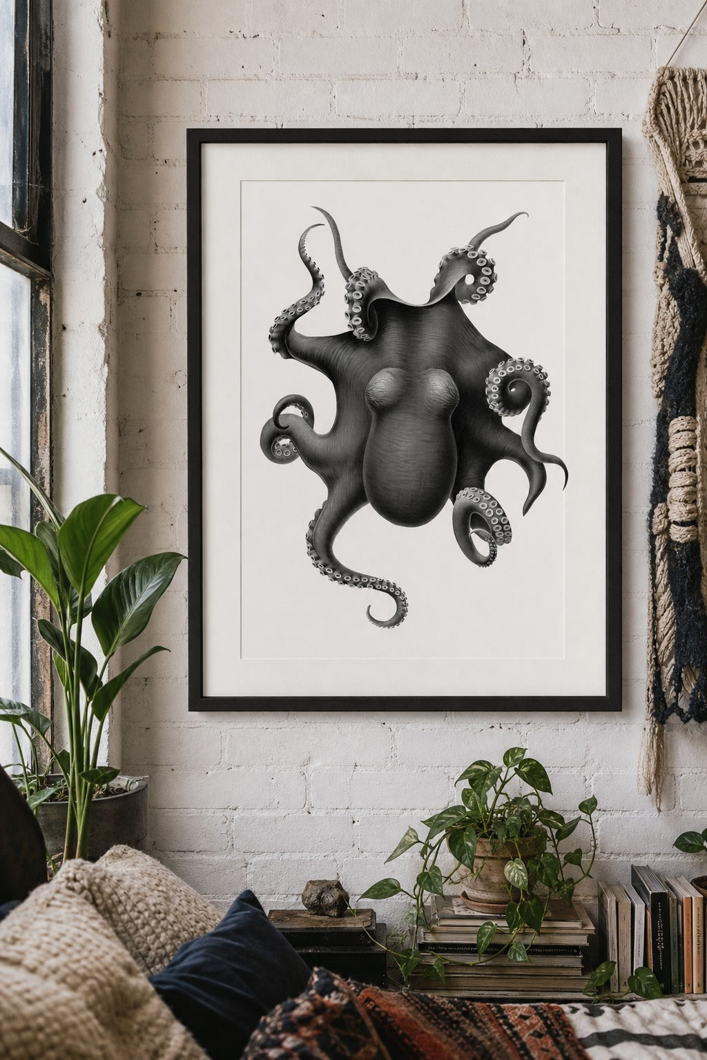 The Deep art print on white background