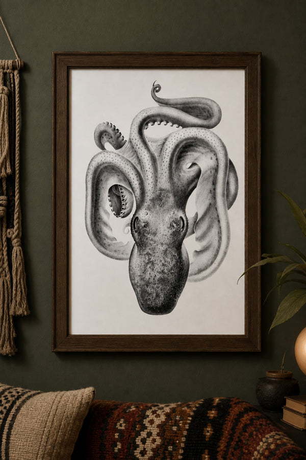 The Deep art print on white background