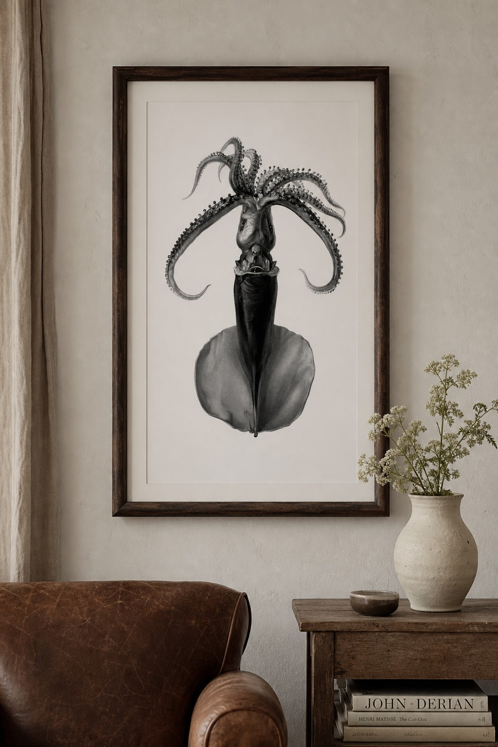 The Deep art print on white background