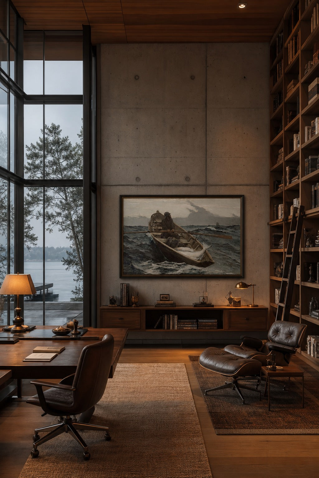 The Dory art print displayed in a modern interior