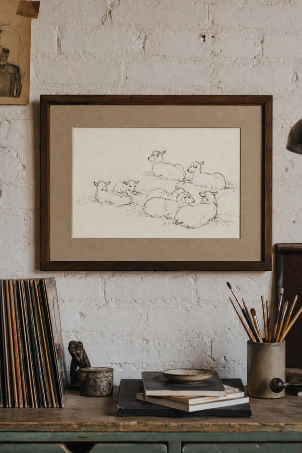 The Flock art print on white background