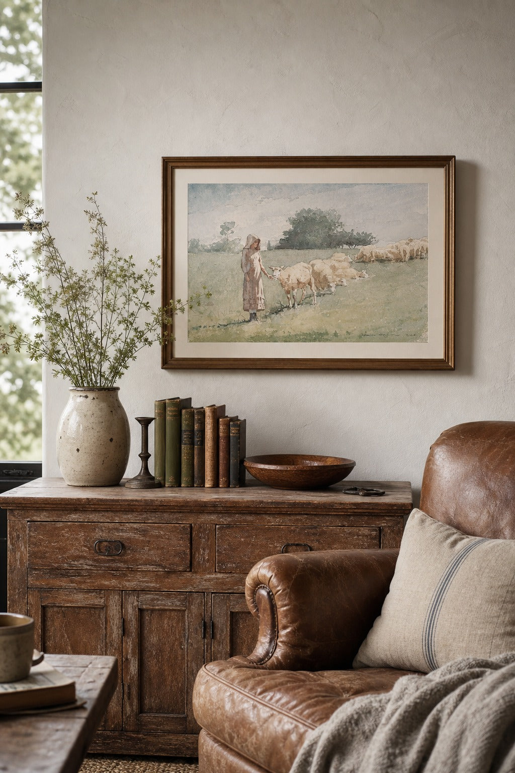 The Flock art print, close-up detail view