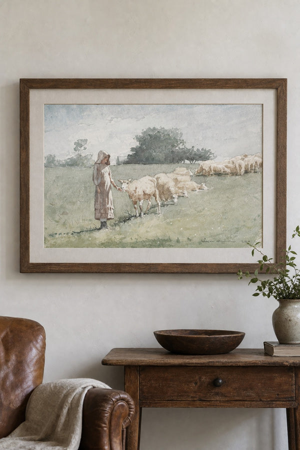 The Flock art print on white background