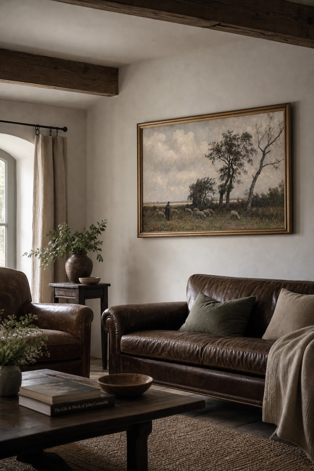 The Flock art print, angled perspective view