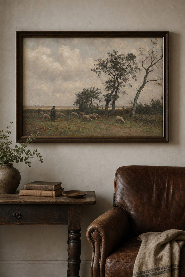 The Flock art print on white background