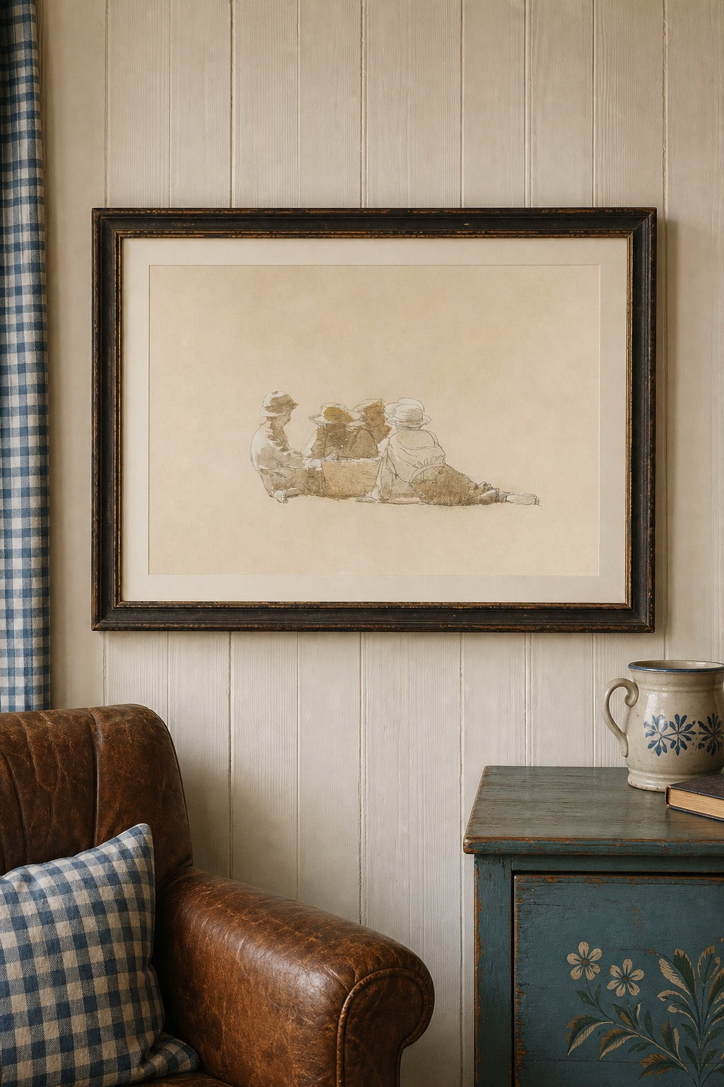 The Gathering art print on white background