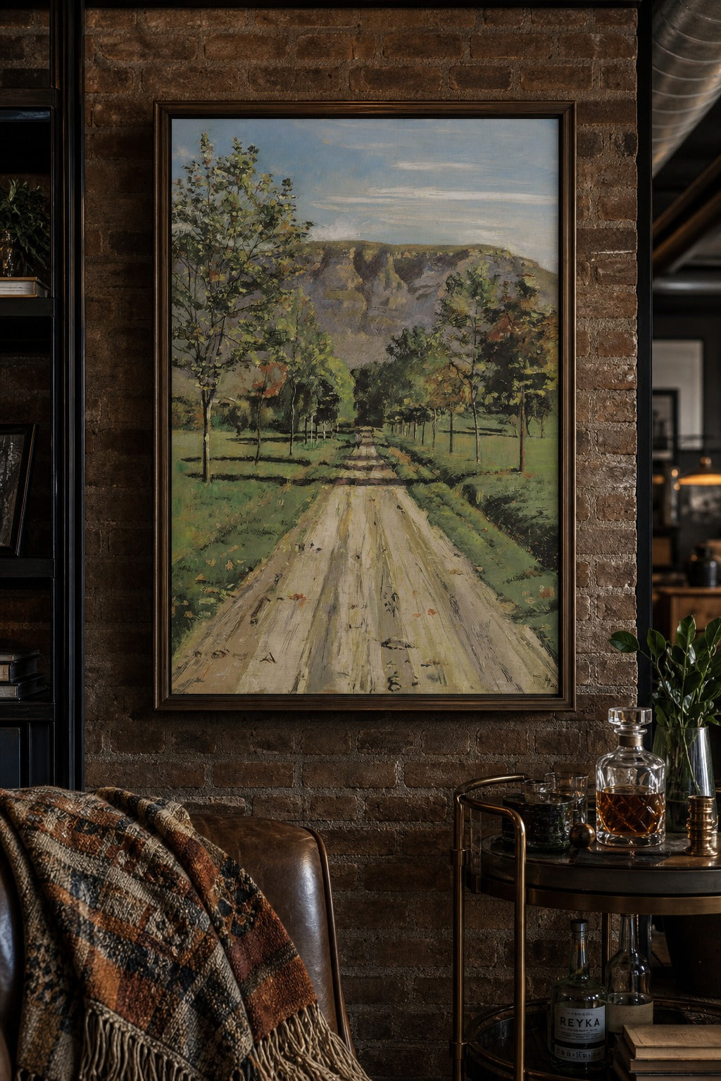 The Long Road art print on white background