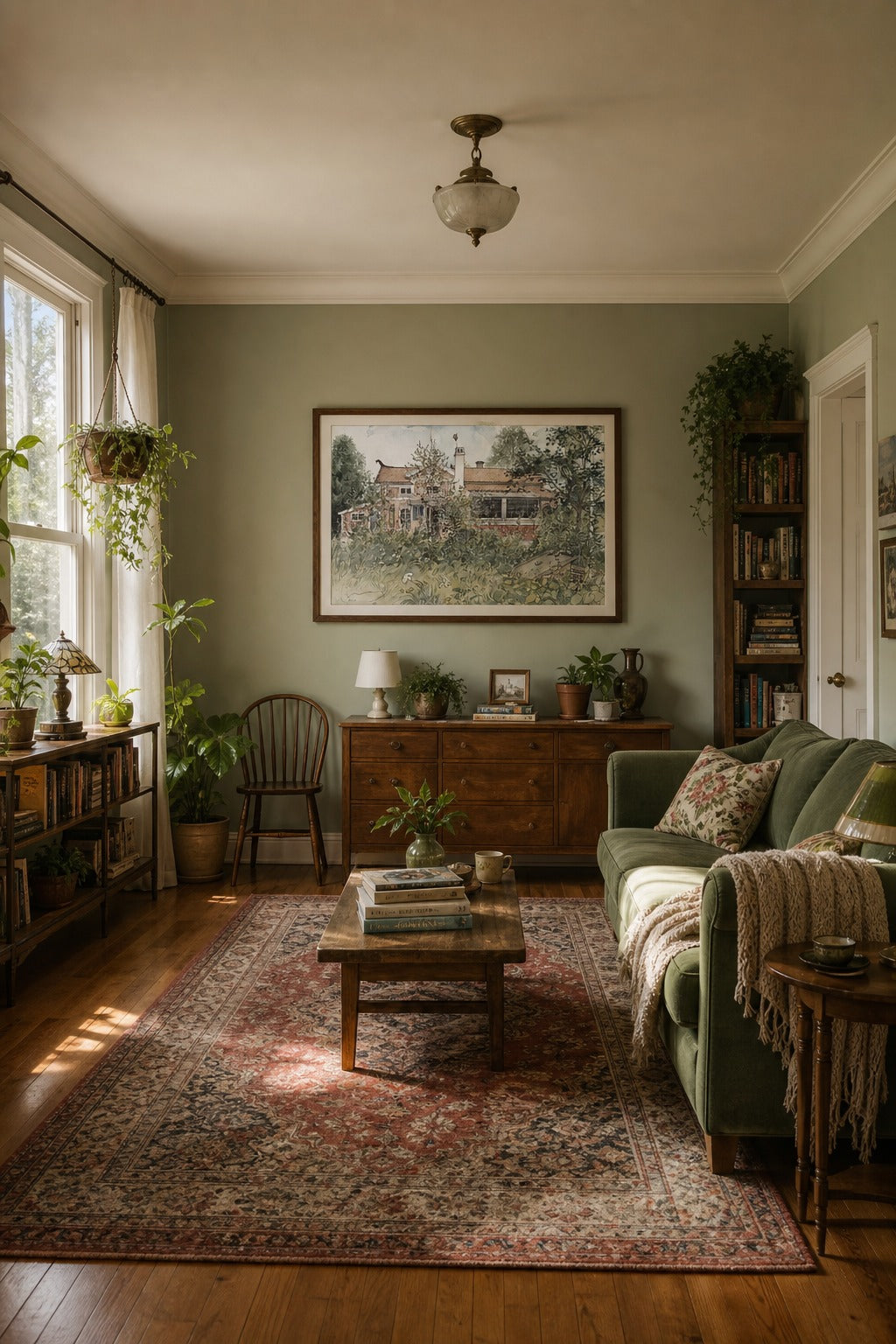 The Old House art print displayed in a modern interior