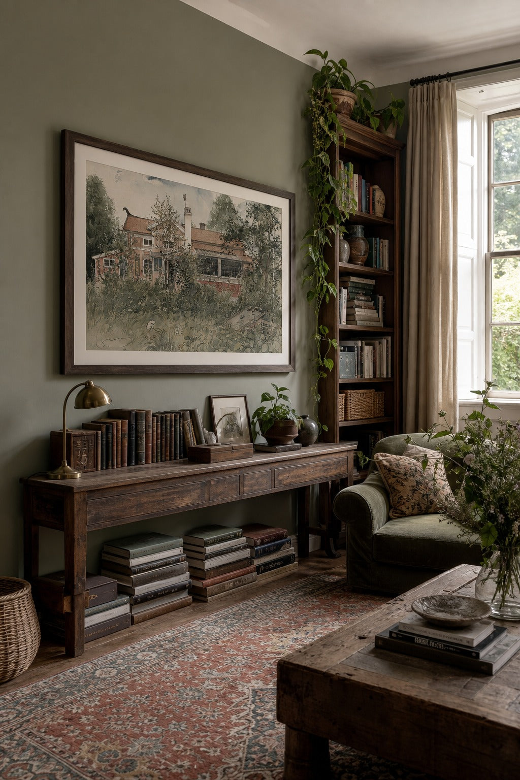 The Old House art print, angled perspective view