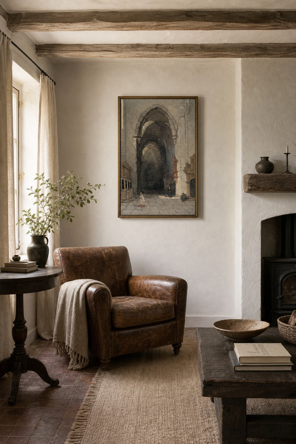 The Portal art print displayed in a modern interior