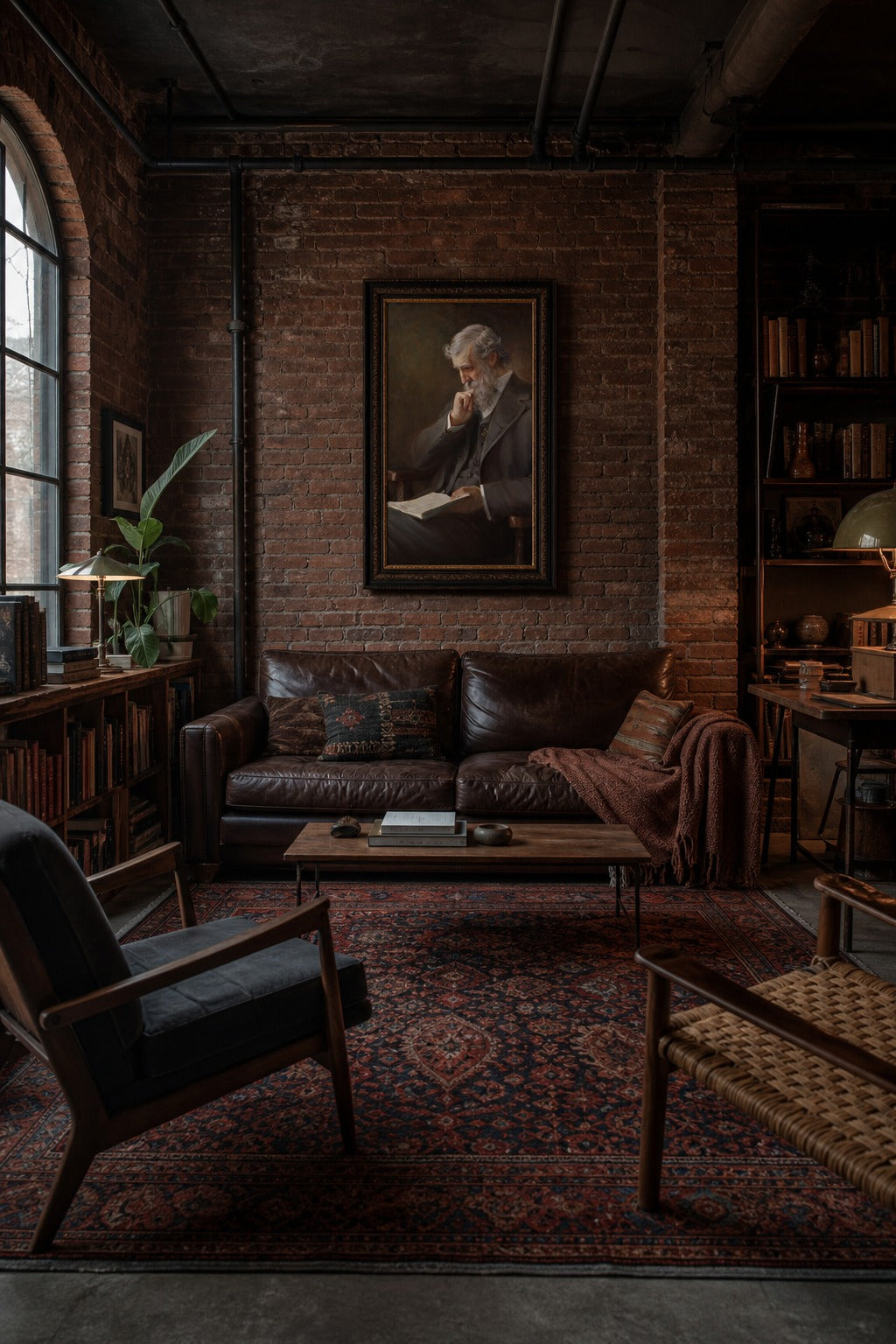 The Reader art print displayed in a modern interior