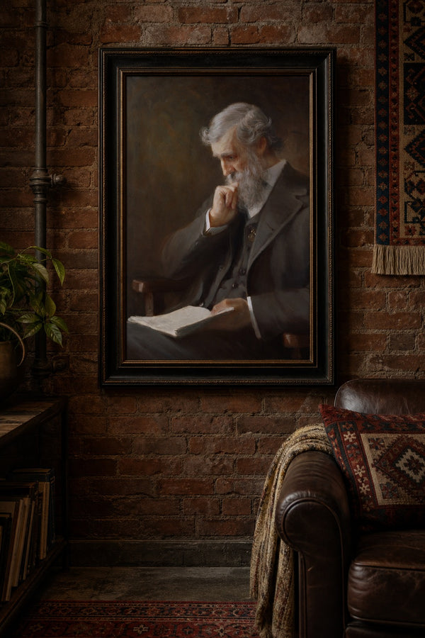 The Reader art print on white background