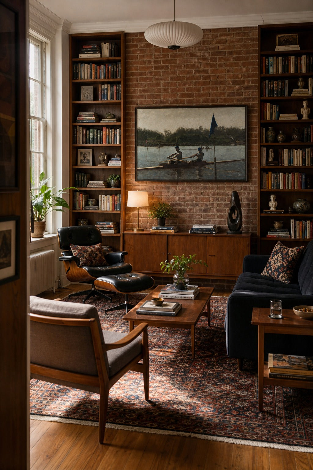 The Regatta art print displayed in a modern interior
