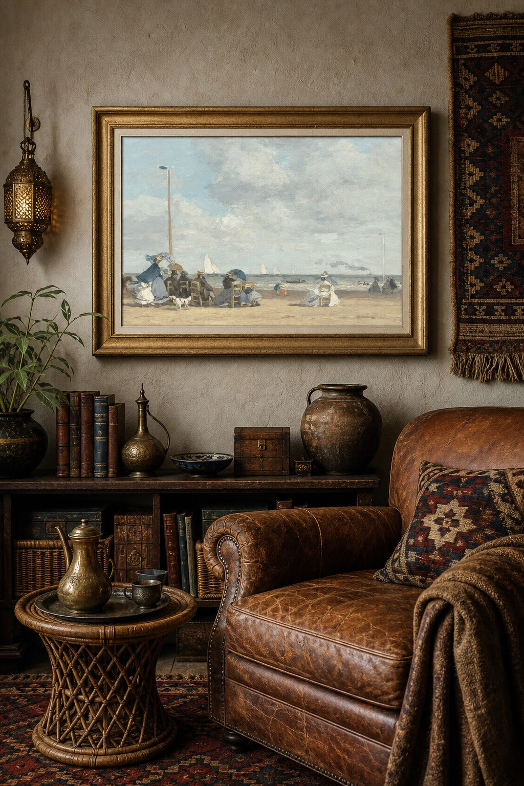 Trouville art print, close-up detail view