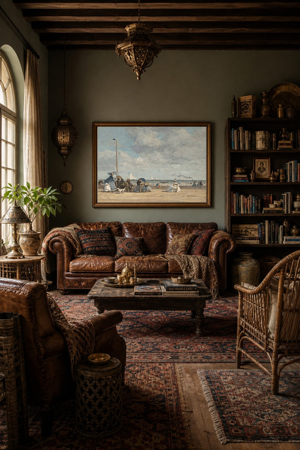 Trouville art print displayed in a modern interior