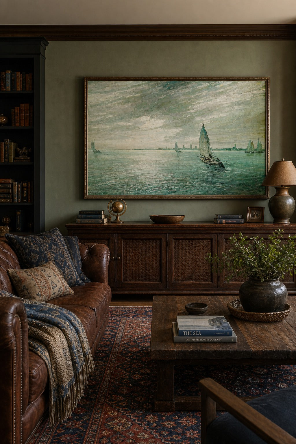 Venezia art print shown to scale on a wall