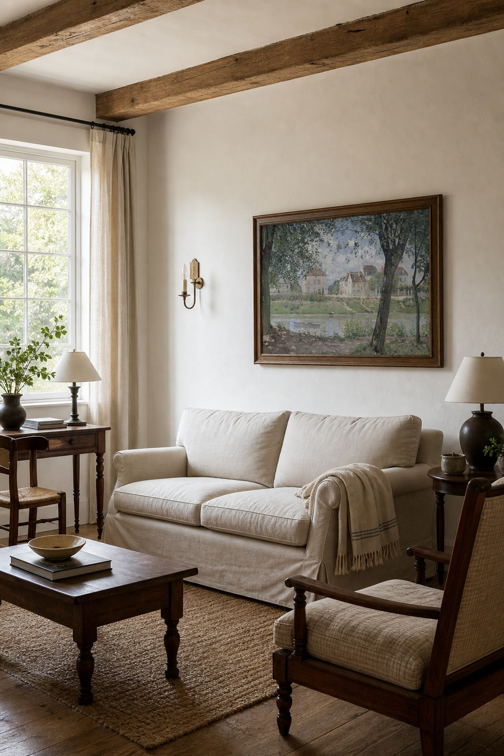 Village Reach art print displayed in a modern interior