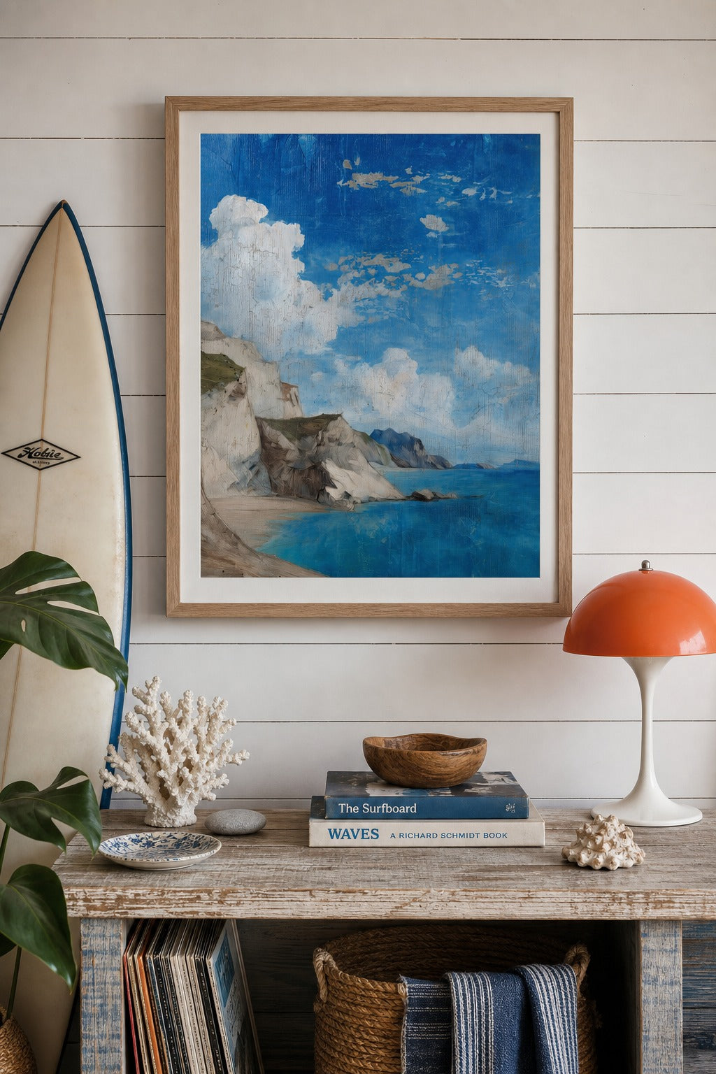 White Cliffs art print, close-up detail view