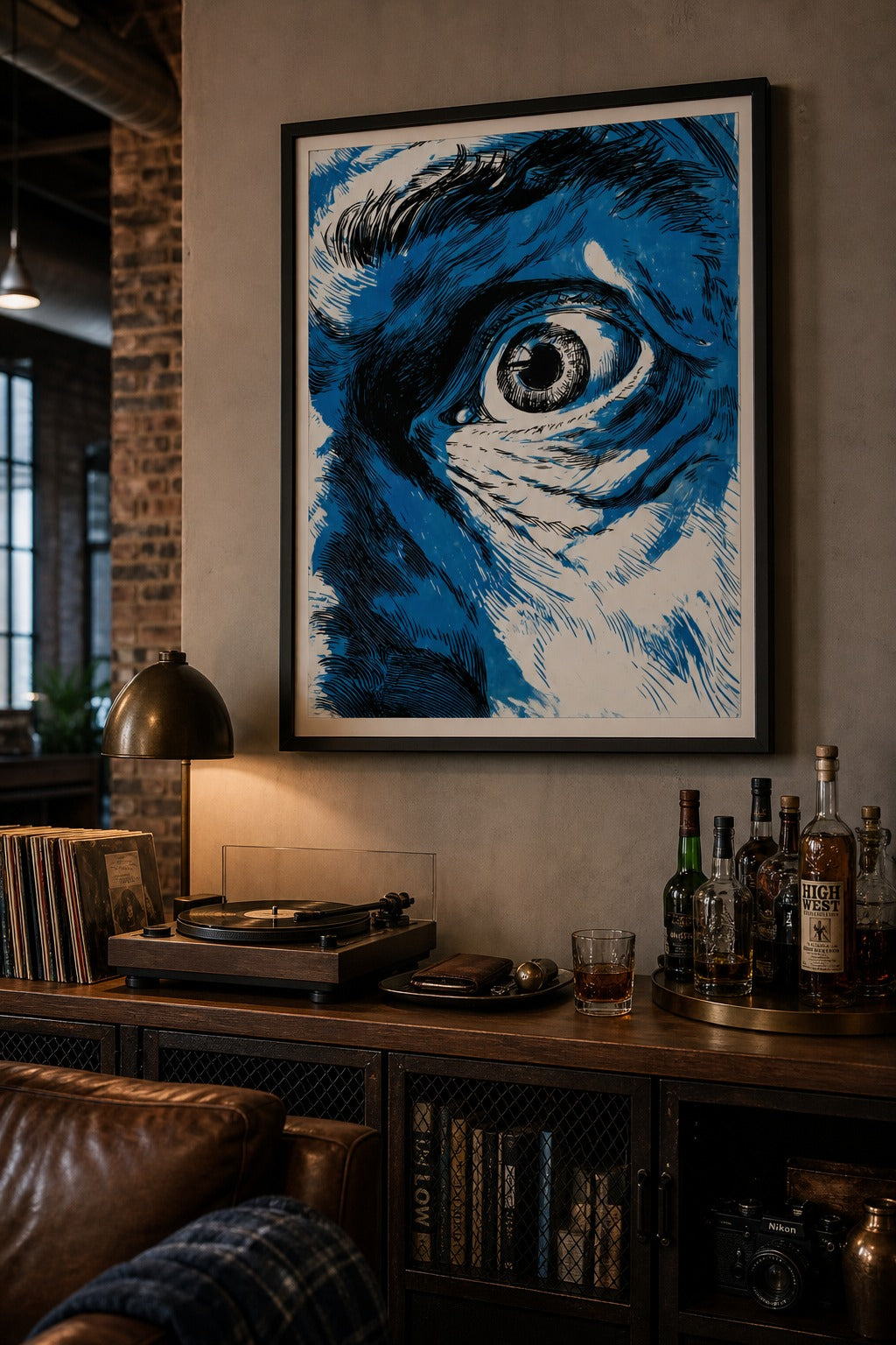 Wide Open art print, close-up detail view
