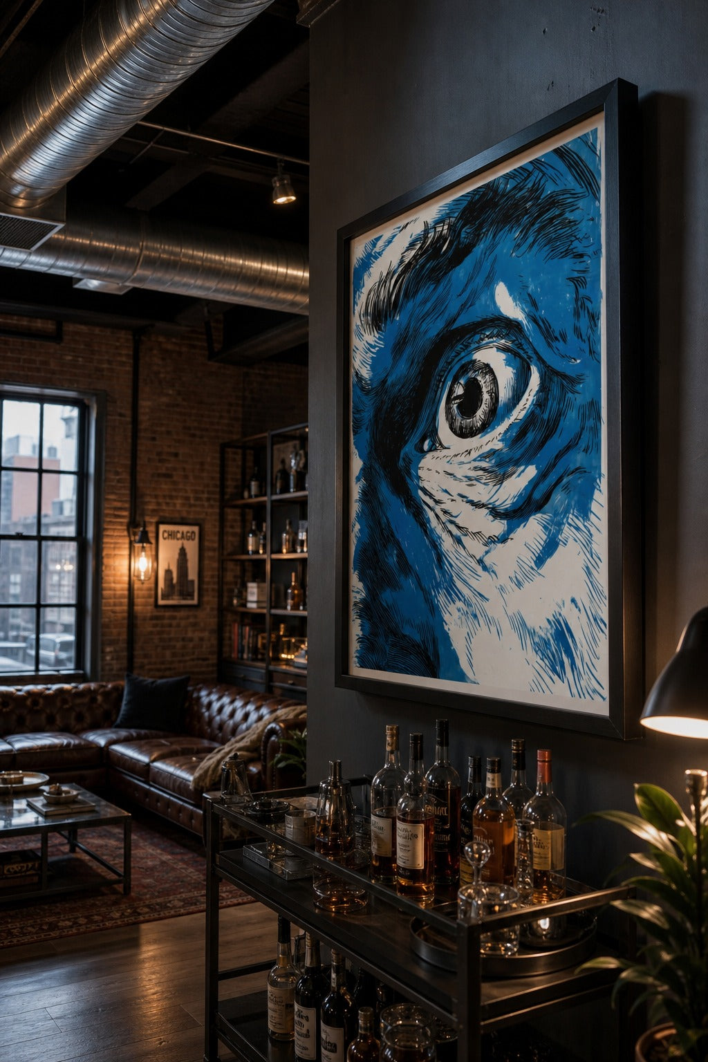 Wide Open art print, angled perspective view