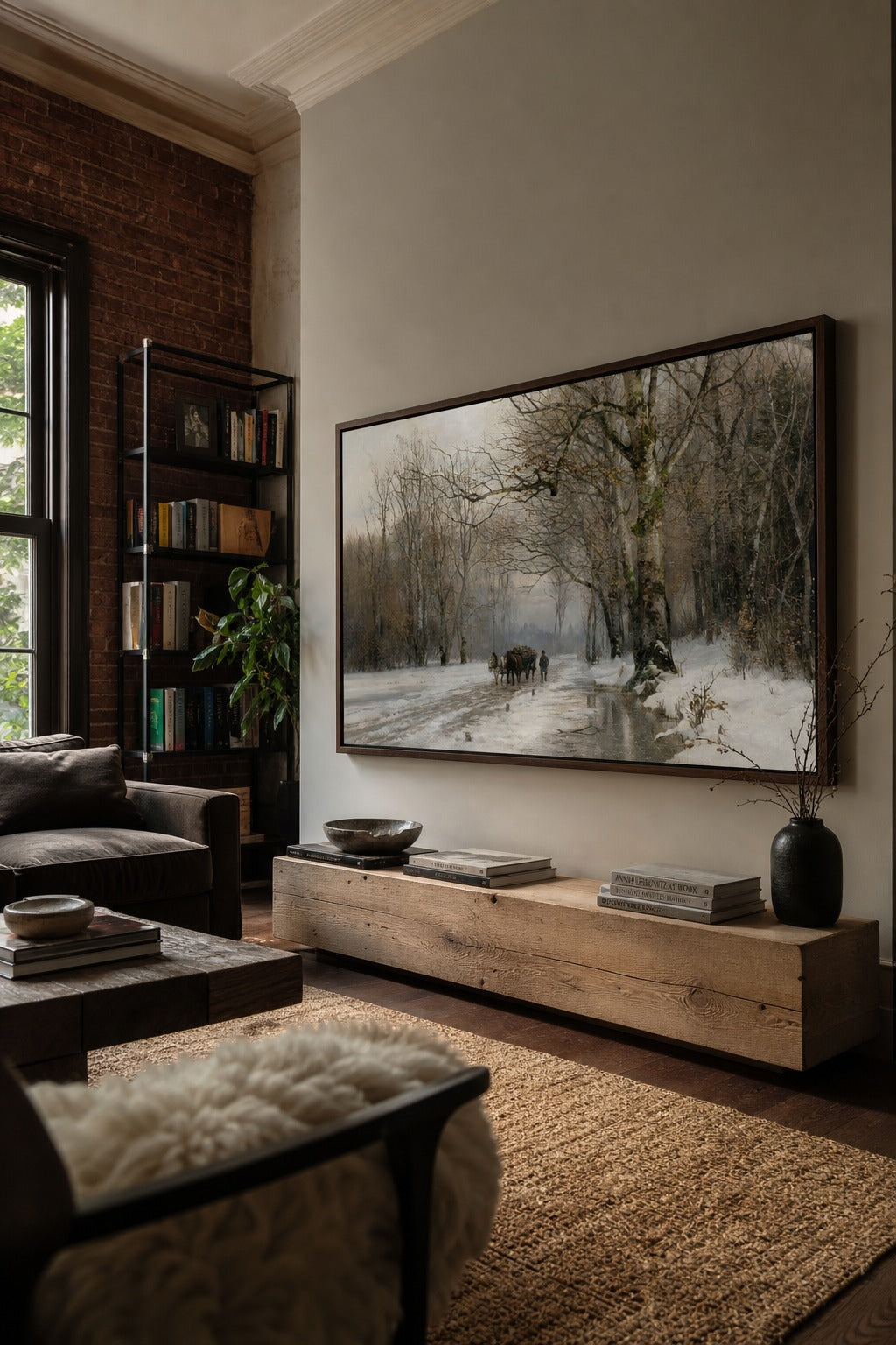 Winter Haul art print, angled perspective view