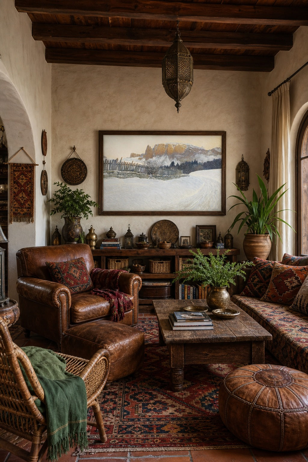 Winter Pass art print displayed in a modern interior