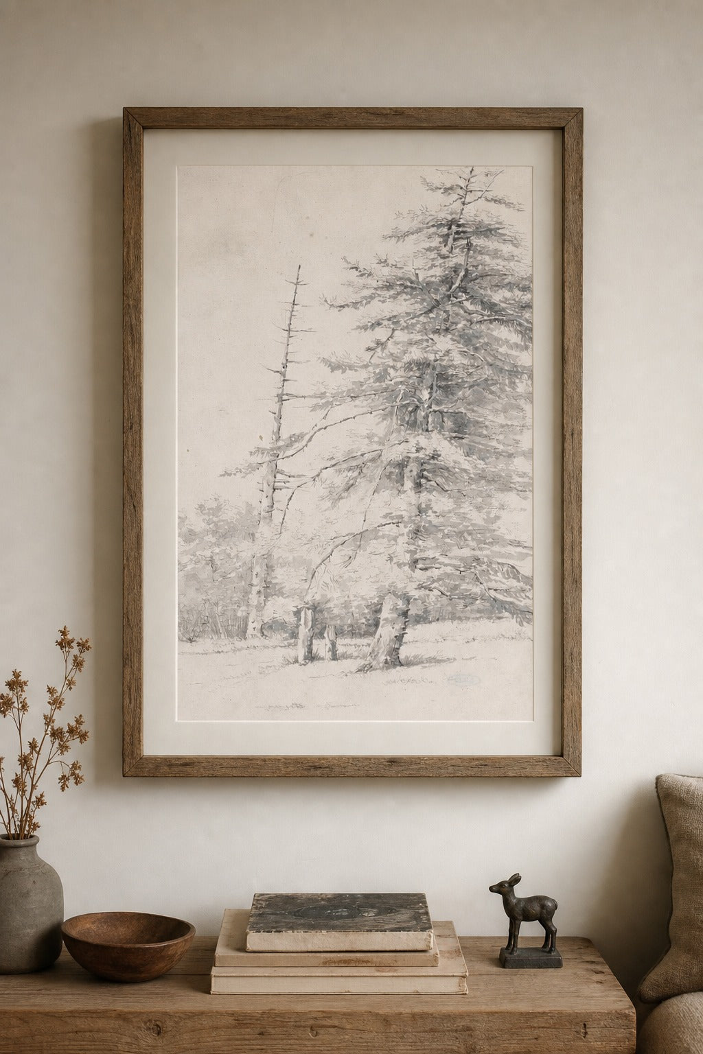Winter Stand art print on white background